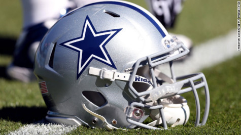 The Blue and Silver Helmet worn by the Dallas Cowboys