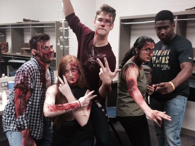 Shattered Dreams Cast having a little fun before things get really serious. (Photo by Carol Gross)