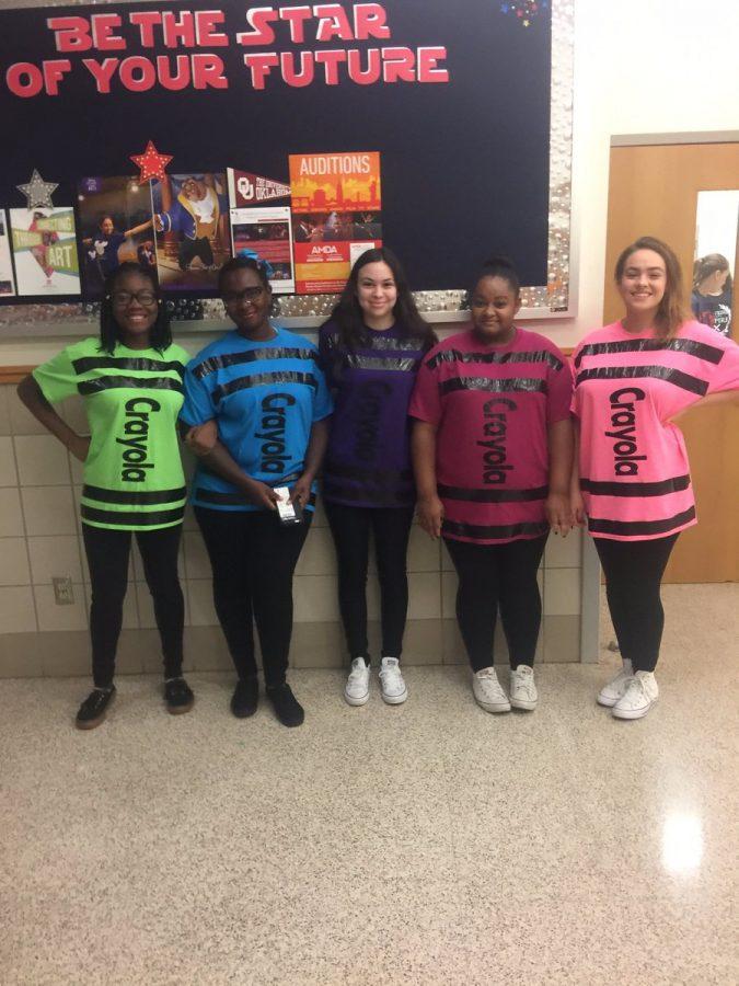 Students came as a box of crayons.