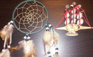 The dreamcatcher, a characteristic of the Native American culture, is defenseless toward ships of white men that sought to kill anyone who isnt like them. Photo by Laura Nicolescu. 