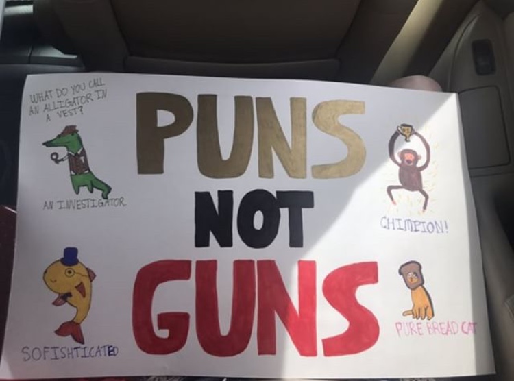 A sign from the March For Our Lives Rally in Dallas. 