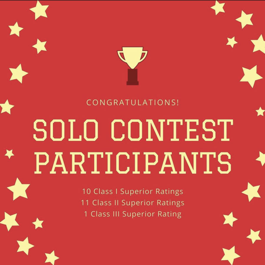 The results of the solo and ensemble contest posted by choir