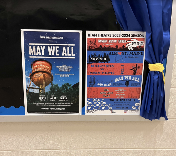 A poster of the May We All show performed in the CHS auditorium.