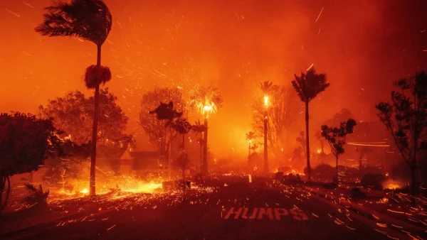 Palisades Fire destroys a neighborhood in the Pacific Palisades neighborhood in Los Angeles 