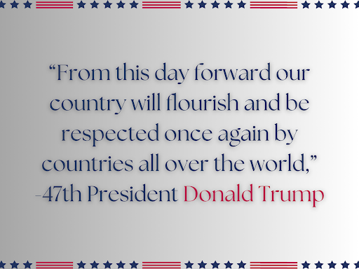 A statement shared by President Trump in his Inaugural Address.