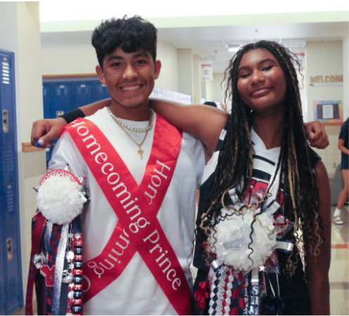 Homecoming Court Nominees Jacob Rodriguez (right) and Tiana Dennis (left) and 