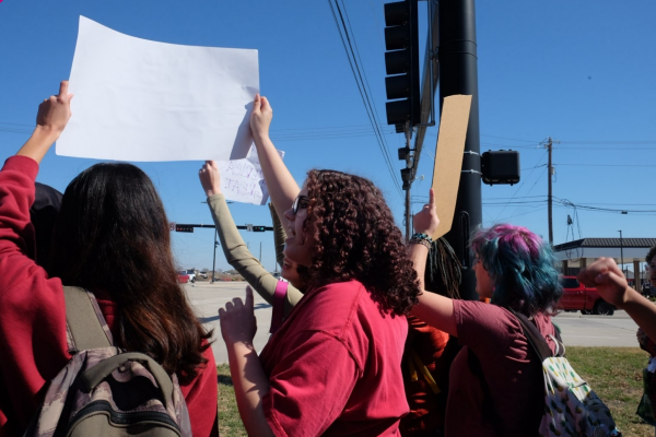 Students from Centennial protesting against ICE 